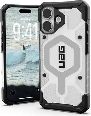 Produktbild von Urban Armor Gear Pathfinder, Cover, Apple, iPhone 17, 16 cm (6.3"), Silber, Transparent