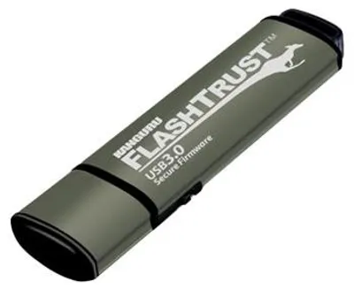 Obrázok produktu pre iStorage Kanguru FlashTrust USB 3.0 32GB, 32 GB, USB Typ-A, 3.2 Gen 1 (3.1 Gen 1), 230 MB/s, Čiapky, Šedá