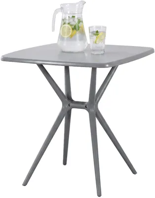 Produktbild von Gartentisch SVEN eckig - 72x72x76cm, Kunststoff, Grau | Balkontisch Outdoor-Tisch klein