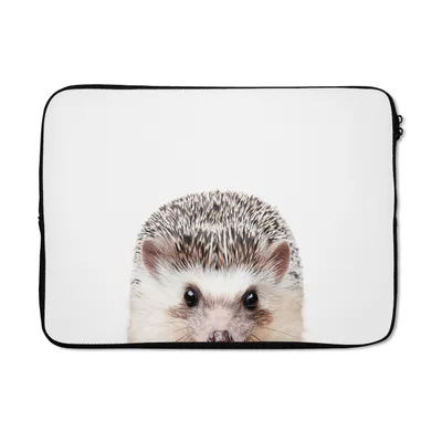 Produktbild von MuchoWow® Laptop Hülle 14 ZollIgel - Tiere - Natur - Weiß Laptoptasche - Laptoptasche - Stoßsicher - Schutzhaube