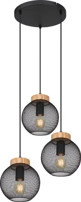 Produktbild von Globo Lighting Hängeleuchte Metall schwarz matt, 3x E27