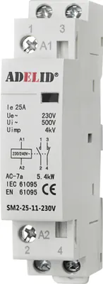 Produktbild von Schaltrelais Leitungsschutzschalter Installationsschütz 25A 1x NC 1x NO Schließer Öffner Spule 230V AC