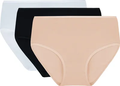 Obrázek produktu pro Vivisence 4001 3-pack bílé/černé/béžové kalhotky XL