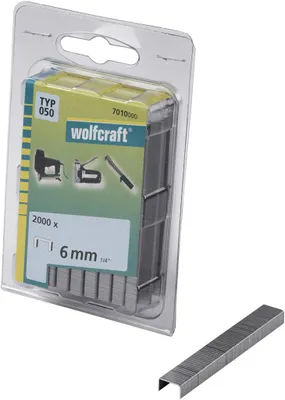 Obrázek produktu pro Wolfcraft Široké sponky do sponkovačky výška 6 mm 2000 ks 7010000