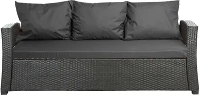 Produktbild von Poduszka na sofę rattanową antracyt | siedzisko 168x50x7 + oparcie 3szt 56x50 | poduszka na sofę ogrodową | poduszka na meble ogrodowe