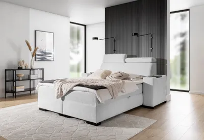 Produktbild von Boxspringbett Bett NESTOR 120x200cm in Stoff Dress Me Pearl Set.1