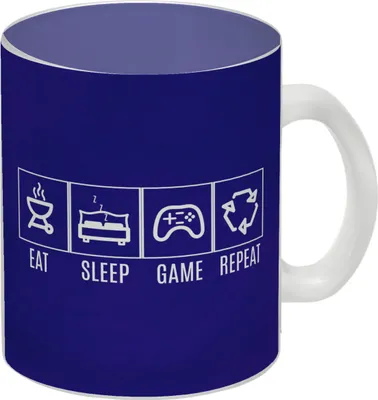 Produktbild von Eat, sleep, GAME, repeat Glas Tasse Auf der Suche nach einem ausgefallen
