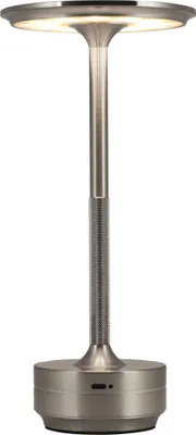 Produktbild von Goliving Horizon Batterie-Tischleuchte - Dimmbar - Warmweißes Licht - Energieeffizient - Höhe 27 cm - Silber