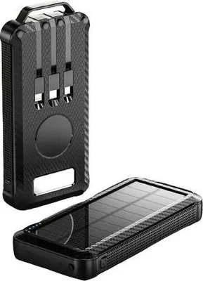 Obrázok produktu pre BOT Solárna power banka SP7 1 panel 10000mAh s káblami čierna
