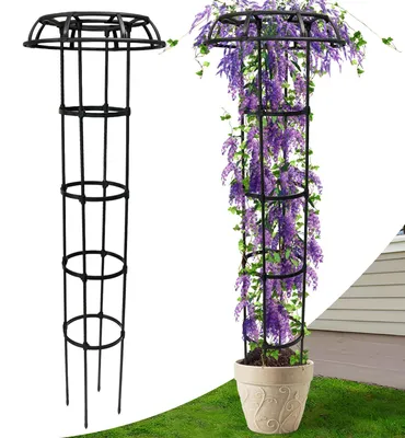 Imagen del producto de Omgoods - Obelisco para plantas trepadoras, 165 cm. Resistente a la intemperie