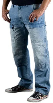 Productafbeelding van Solidchoice - Polyamid Biker Jeans voor Mannen - Stijlvolle Motorbroek met Ultieme Bescherming
