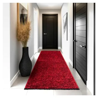 Produktbild von Teppich für das Wohnzimmer 80 x 150 cm in Rot – modernes Design