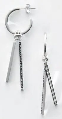 Image de Victoria Boucles d'oreilles argentées avec pierres