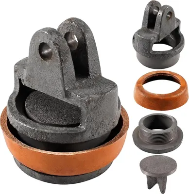 Produktbild von Ersatzkolben Schwengelpumpe, Komplettset, Ledermanschette & Dichtung, Gusseisen, Reparatur Gartenpumpe, langlebig & stabil, einfach zu montieren