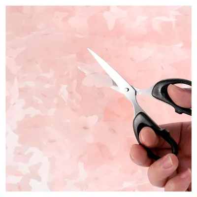 Produktbild von Tüllstoffrollen, 2 Yard Schmetterlingsstickerei für Hochzeits- und Geburtstagsfeiern, Apricot