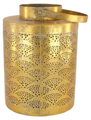 Immagine prodotto di Natural Collections Lanterna in metallo con vetro ø17,5x26cm Oro