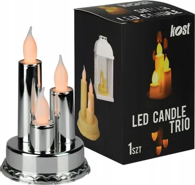 Immagine prodotto di Set di candele LED, 13,5 cm, alimentate a batteria, argento
