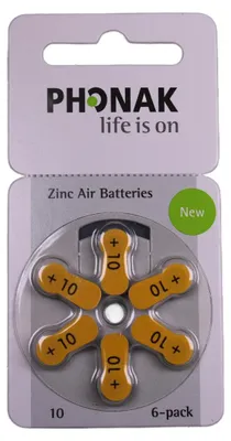 Produktbild von Phonak Hörgeräte Batterien 10er - 120 Batterien