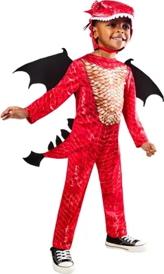 Produktbild von Roter Feuerdrache Karnevalskostüm Kinder Fasching Kindergröße: 128