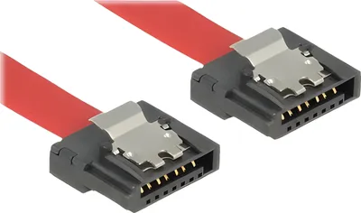 Zdjęcie produktu dla DeLOCK 83833, 0,2 m, SATA III, SATA 7-pin, SATA 7-pin, Męska/Męska, Czerwony