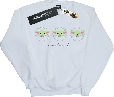 Produktbild von Star Wars - "The Mandalorian The Cutest" Sweatshirt für Damen BI39148 (XXL) (Weiß)