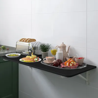 Produktbild von Wandtisch Klapptisch Wandklapptisch Küchentisch Schreibtisch Esstisch Schwarz