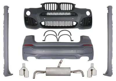 Produktbild von Umbau Bodykit für BMW F26 X4 2014-03.2018 Stoßstange Radhäuser X4M Look.