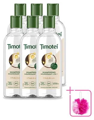 Productafbeelding van 6 x Timotei 2-in-1 Voedende Shampoo - 300 ml - Voordeelverpakking - 6 stuks