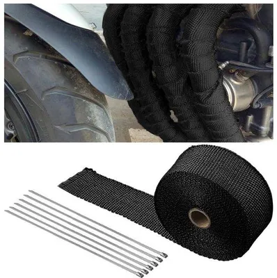 Produktbild von Thermische Isolierband für Motorräder, 5 cm x 5 m, 10 Stahlkabelbindern