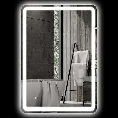 Produktbild von HOMCOM Badspiegel, 70 x 100 cm LED Badezimmerspiegel mit 3 Lichtfarben, IP44