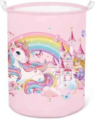 Productafbeelding van wasmand voor kinderen 63 liter - met handvatten - opbergmand voor kleding en speelgoed