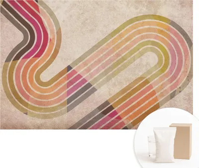 Zdjęcie produktu dla Samoprzylepna fototapeta - Obrazy ścienne do salonu - 104x70 cm - Dekoracyjna folia ścienna - Nowoczesny wzór do dekoracji ścian - Tapety do wnętrz - Geometryczne linie