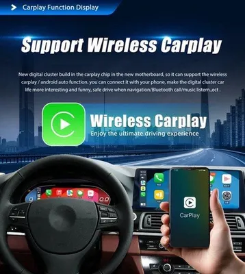 Obrázek produktu pro Digitální rychloměr - 12,3palcový HD LCD displej - podpora CarPlay - virtuální palubní displej