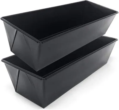 Productafbeelding van Set van 2 Plumcake Bakvormen - Rechthoekige Broodvorm 30 cm - Koolstofstaal met Antiaanbaklaag