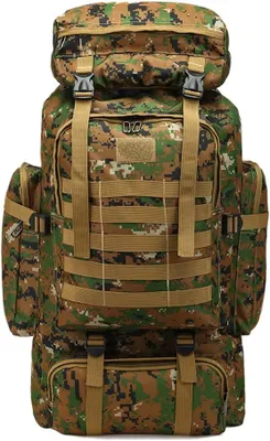 Produktbild von Rucksack, Camping Wanderrucksack, 75L Tarnung Kampfrucksack, Armeerucksack, Camping Rucksack, Militär-Rucksack, Großer Survival-Jagdrucksack