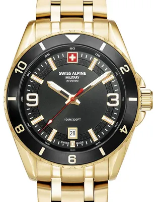 Obrázek produktu pro Swiss Alpine Military 7034.1117 Watch Sierra gold black