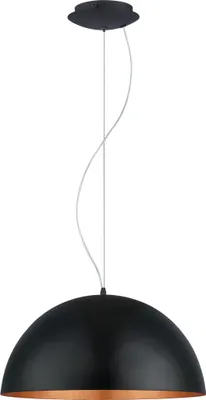 Produktbild von GAETANO 1 Hängeleuchte Hängelampe Pendellampe Pendelleuchte - H150 x Ø53 cm - schwarz, kupfer - 1X60W exkl. - IP20