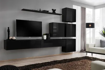 Produktbild von Wohnzimmerwand RIONATA 9 - schwarz