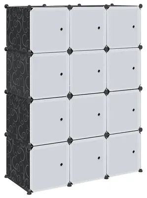 Immagine prodotto di vidaXL Sistema di scaffalatura con 12 cubi e aste di sospensione PP