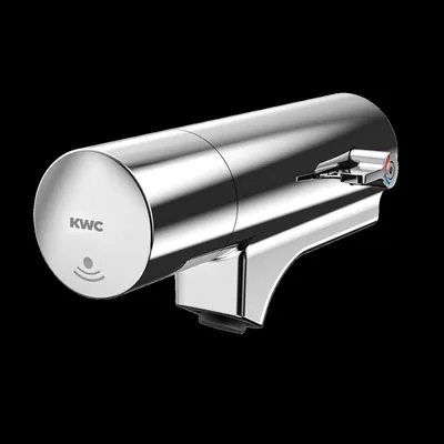 Produktbild von KWC AR Wandbatterie, F5, elek., Schrägausl., Mischer, f. Armatureneinh./W.-Mont.