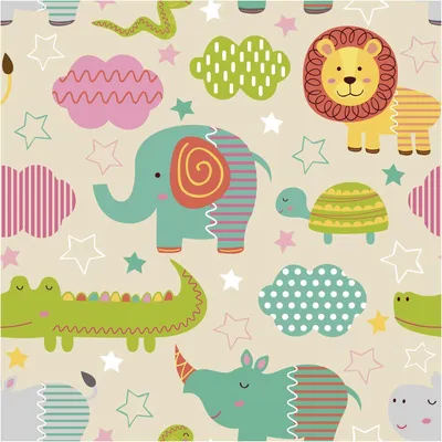 Produktbild von Tapeteneffekt-Aufkleber – WALDTIERE – 50 x 50 cm