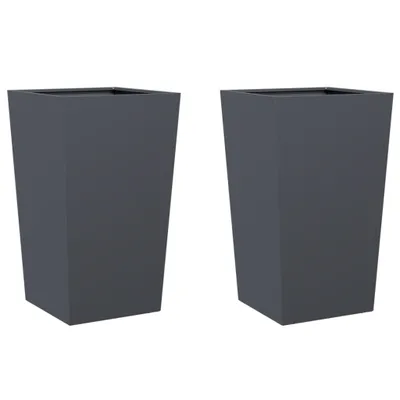 Obrázek produktu pro vidaXL květináč 2 ks Antracit 45x45x75 cm ocelový