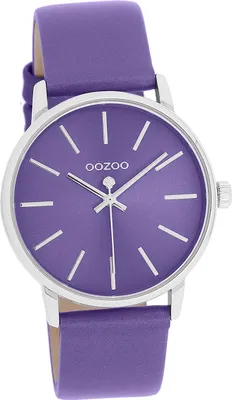Obrázek produktu pro Oozoo kožené dámské hodinky analogové quartzové hodinky náramek fialové Hodinky D2UOC11463