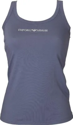 Immagine prodotto di Canotta donna EMPORIO ARMANI canottiera canotta spalla stretta cotone elasticizzata con logo di stras articolo 162581 3R223 TANK, L / IT IV / CN 170/96Y / BR G / MX G, Cotone 95%,Spandex 5%
