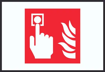Produktbild von Brandmelder Symbol Schild A2 Rückseite selbstklebend