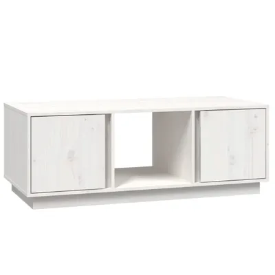 Obrázok produktu pre vidaXL Konferenčný stolík biely 110x50x40 cm Masívne borovicové drevo