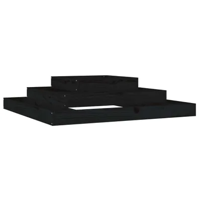 Zdjęcie produktu dla vidaXL Sadzarka czarna 110x110x27 cm lite drewno sosnowe