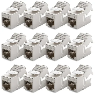 Produktbild von deleyCON RJ45 Keystone Modul Jack werkzeuglos 10 GBit/s, 12 Stück