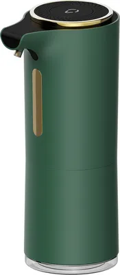 Image de 41oz/1200ml Distributeur de savon avec équipement automatique rechargeable sans contact avec capteur de mouvement infrarouge étanche, vert