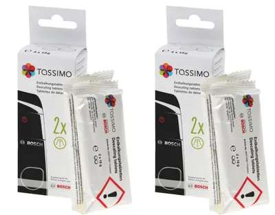 Produktbild von 2er Pack - Bosch TCZ6004 Entkalkungstabletten für alle Tassimo Multi-Getränke-Automaten